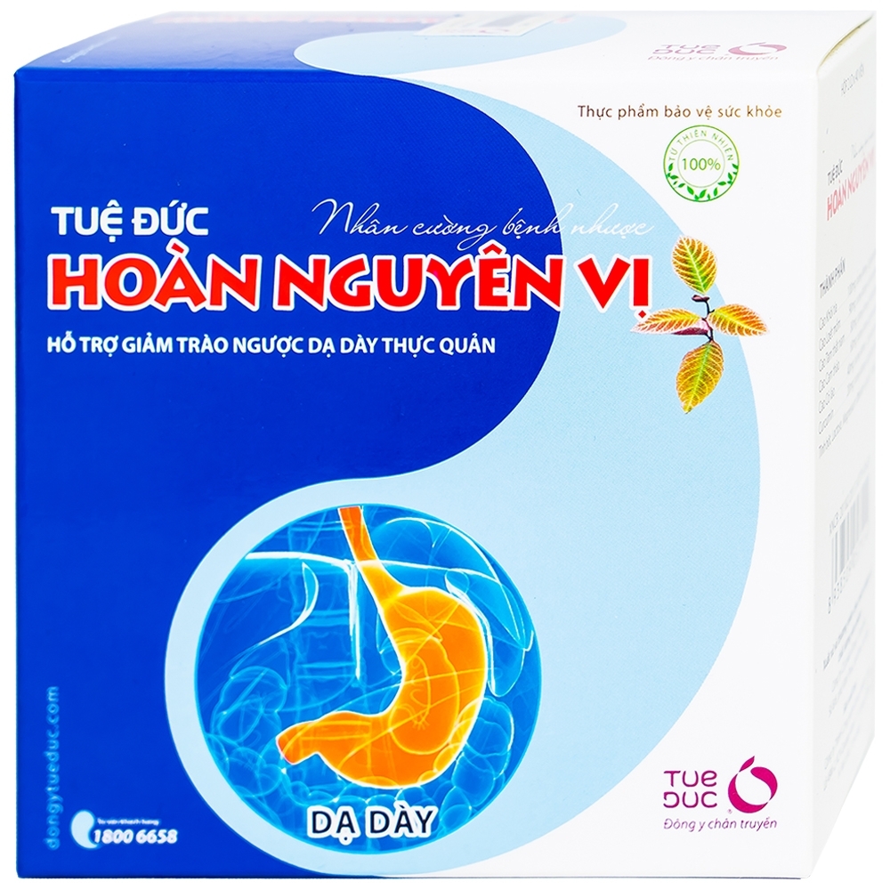 Hình ảnh Viên uống Tuệ Đức Hoàn Nguyên Vị hỗ trợ giảm trào ngược dạ dày thực quản (2 lọ x 40 viên)