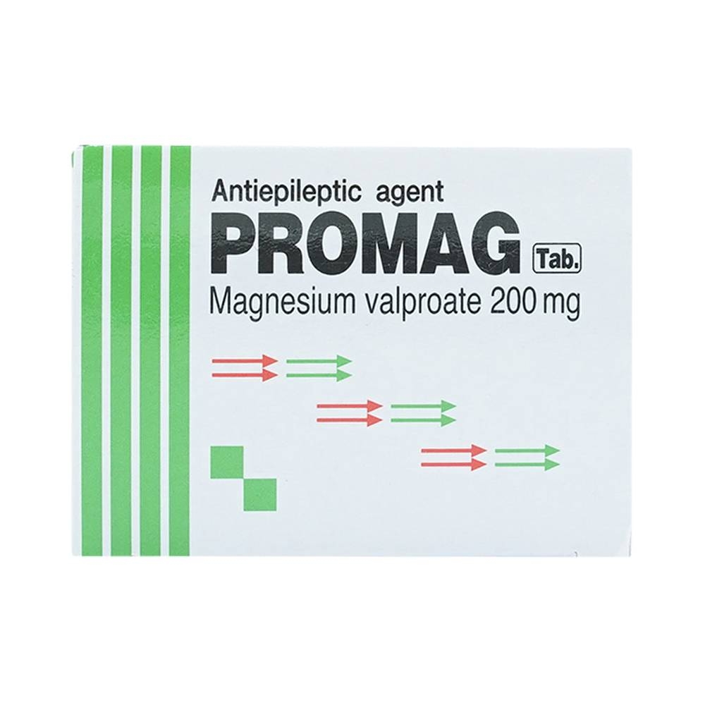 Hình ảnh Thuốc Promag Tab 200mg Myung In Pharm điều trị động kinh (10 vỉ x 10 viên)