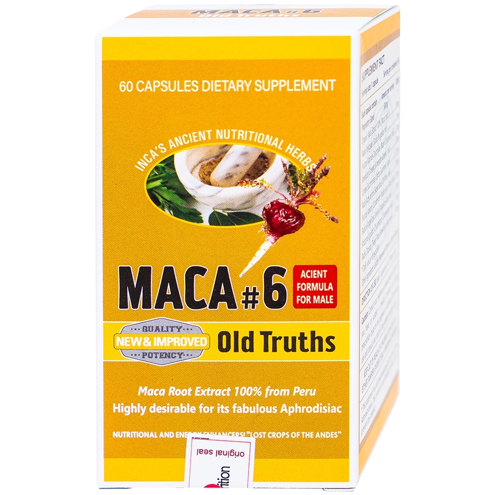 Hình ảnh Viên uống Maca #6 Old Truths giúp tăng cường chức năng thận, tăng năng lượng (60 viên)