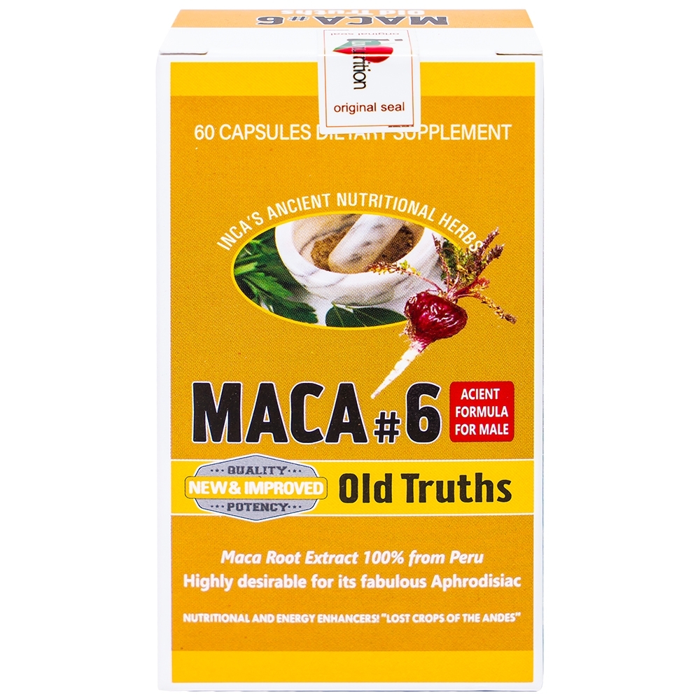 Hình ảnh Viên uống Maca #6 Old Truths giúp tăng cường chức năng thận, tăng năng lượng (60 viên)