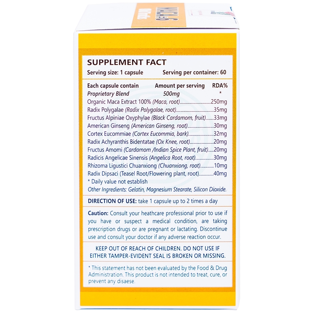 Hình ảnh Viên uống Maca #6 Old Truths giúp tăng cường chức năng thận, tăng năng lượng (60 viên)