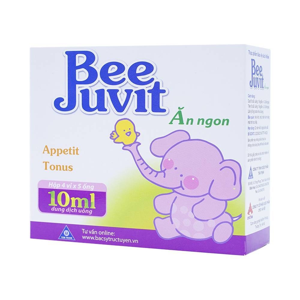 Hình ảnh Dung dịch uống Bee Juvit hỗ trợ tăng cường tiêu hóa, ăn ngon miệng (4 vỉ x 5 ống x 10ml)