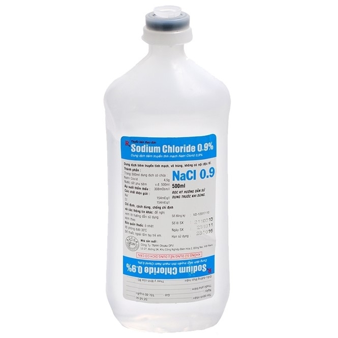 Hình ảnh Dung dịch tiêm truyền Sodium Chloride Nacl 0,9% Otsuka bổ sung nước và điện giải (500ml)