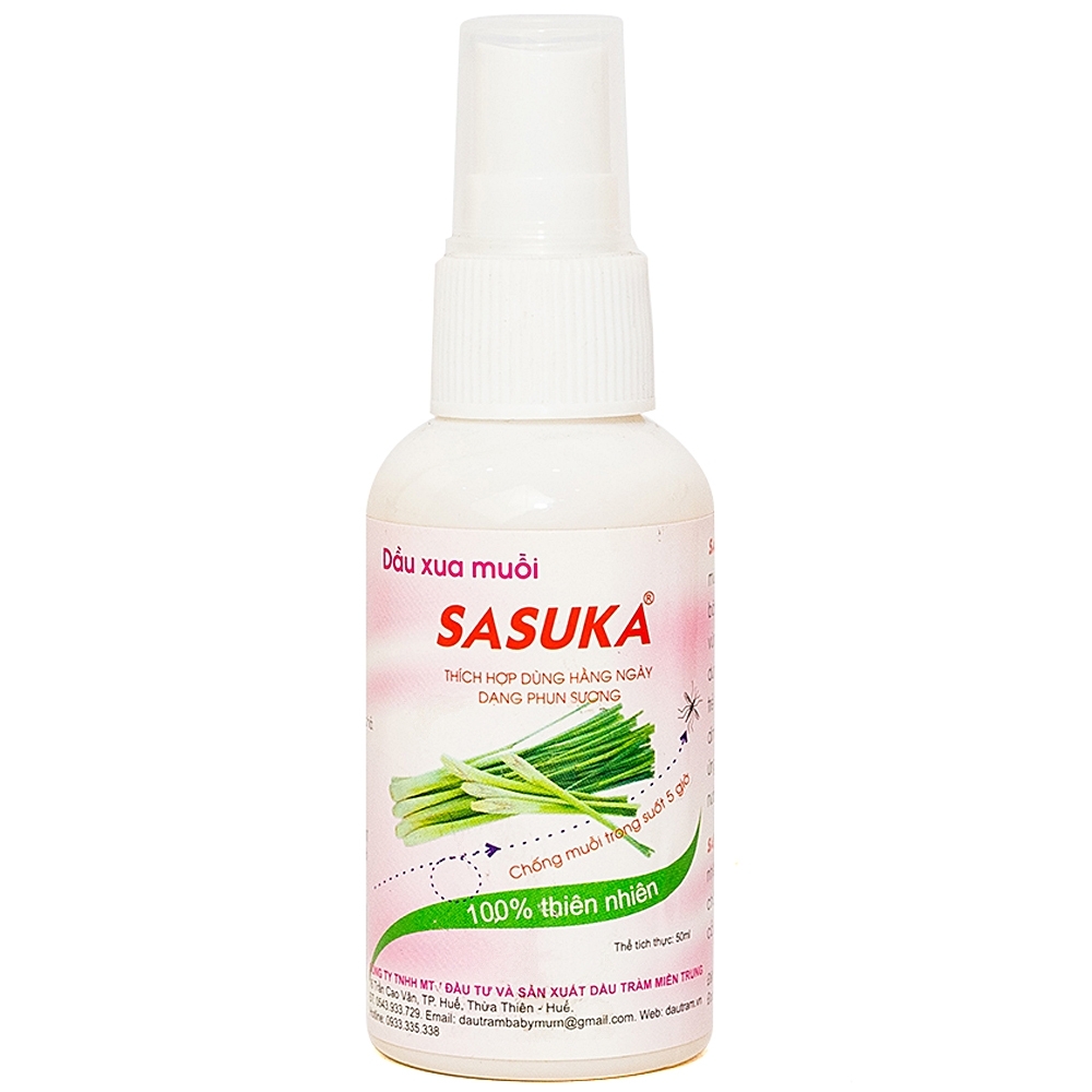 Hình ảnh Dầu xua muỗi Sasuka chống muỗi trong suốt 5 giờ (50ml)