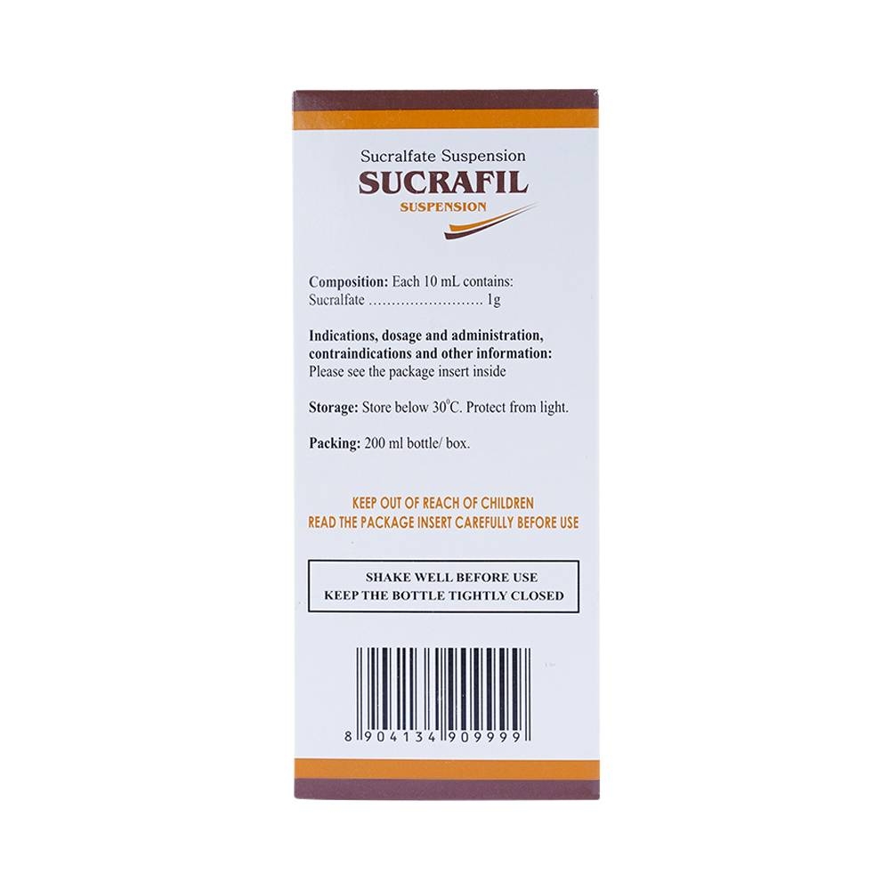 Hình ảnh Hỗn dịch Sucrafil Fourts điều trị viêm khớp, trào ngược dạ dày thực quản (200ml) 