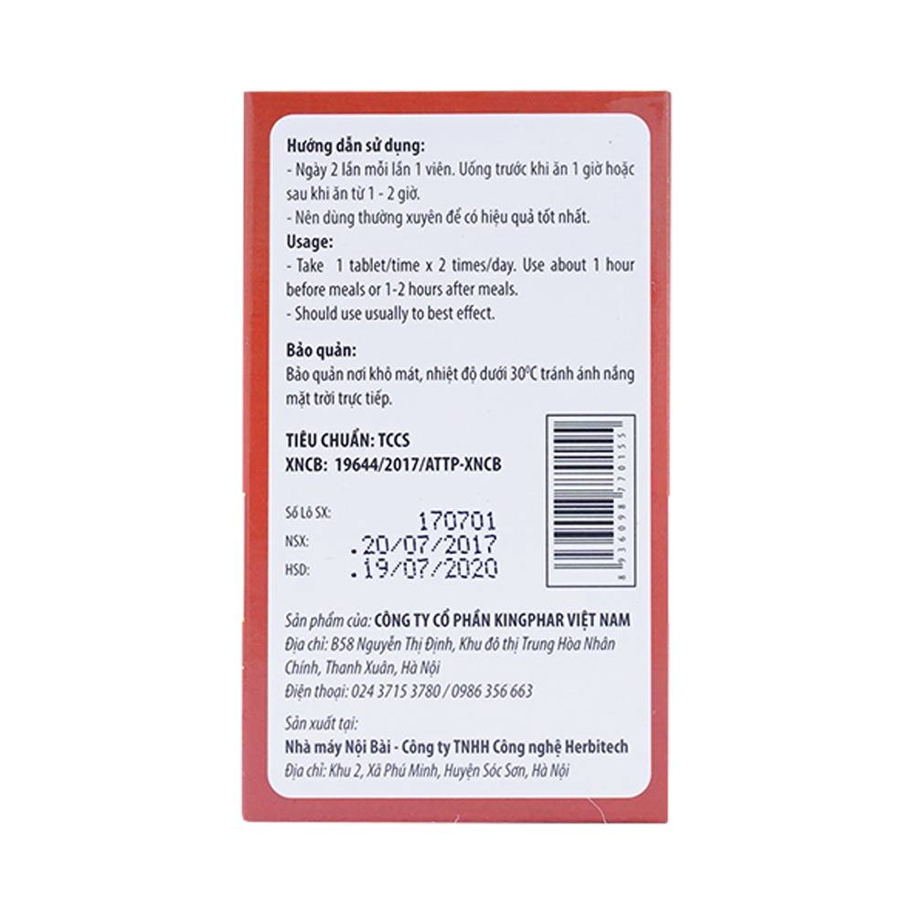 Hình ảnh Viên uống Ích Thận Hoàng Kingphar bổ thận, dưỡng huyết (30 viên)