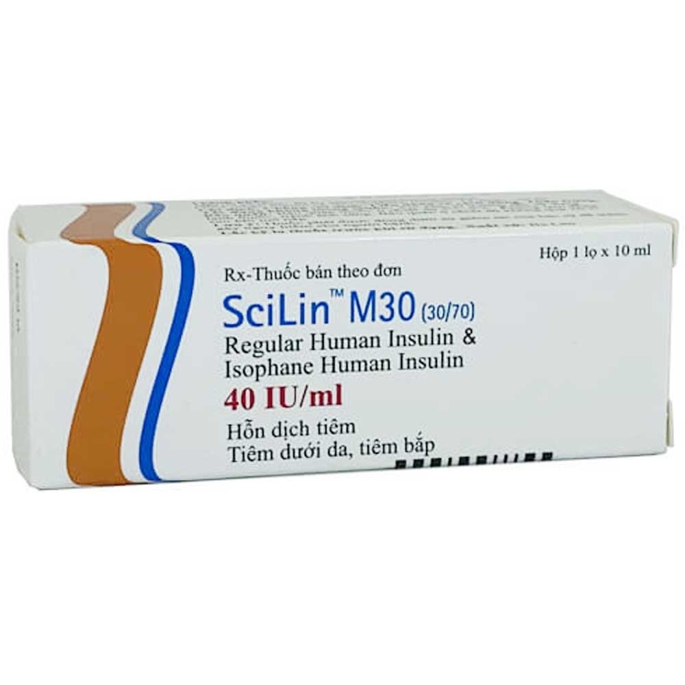 Hình ảnh Hỗn dịch tiêm SciLin M30 40IU/ml Bioton điều trị đái tháo đường (10ml)