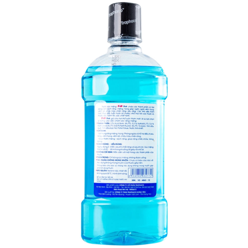 Hình ảnh Nước súc miệng T-B Fresh Traphaco ngăn ngừa viêm họng, viêm lợi (500ml)