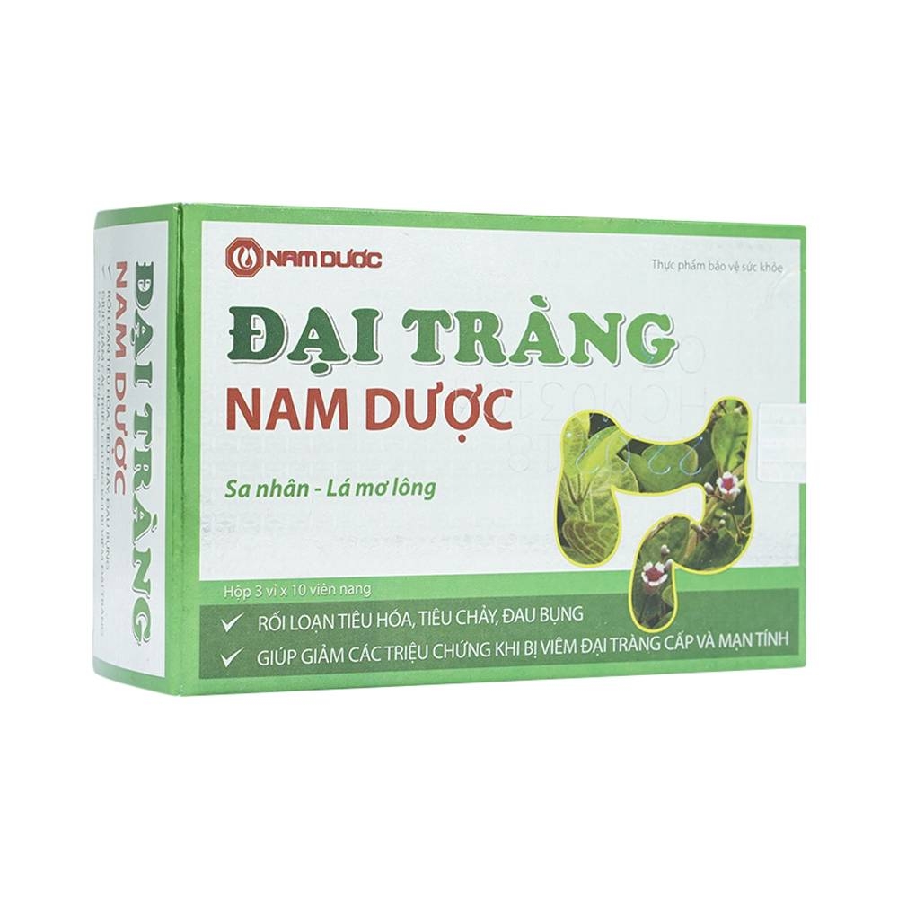 Hình ảnh Viên uống Đại Tràng Nam Dược hỗ trợ điều trị rối loạn tiêu hóa, tiêu chảy, đau bụng (3 vỉ x 10 viên)