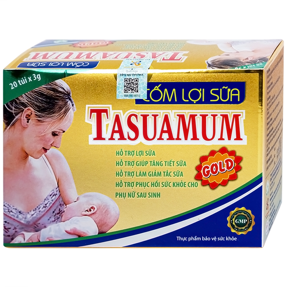 Hình ảnh Cốm Lợi Sữa Tasuamum Hadu Pharma hỗ trợ lợi sữa, giúp tăng tiết sữa (20 túi)