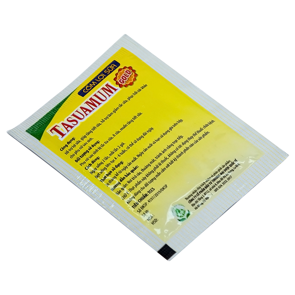 Hình ảnh Cốm Lợi Sữa Tasuamum Hadu Pharma hỗ trợ lợi sữa, giúp tăng tiết sữa (20 túi)