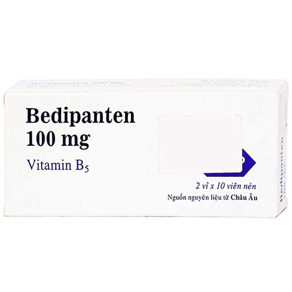 Hình ảnh Viên uống Bedipanten 100mg Mediphar bổ sung vitamin B5 cho cơ thể (2 vỉ x 10 viên)
