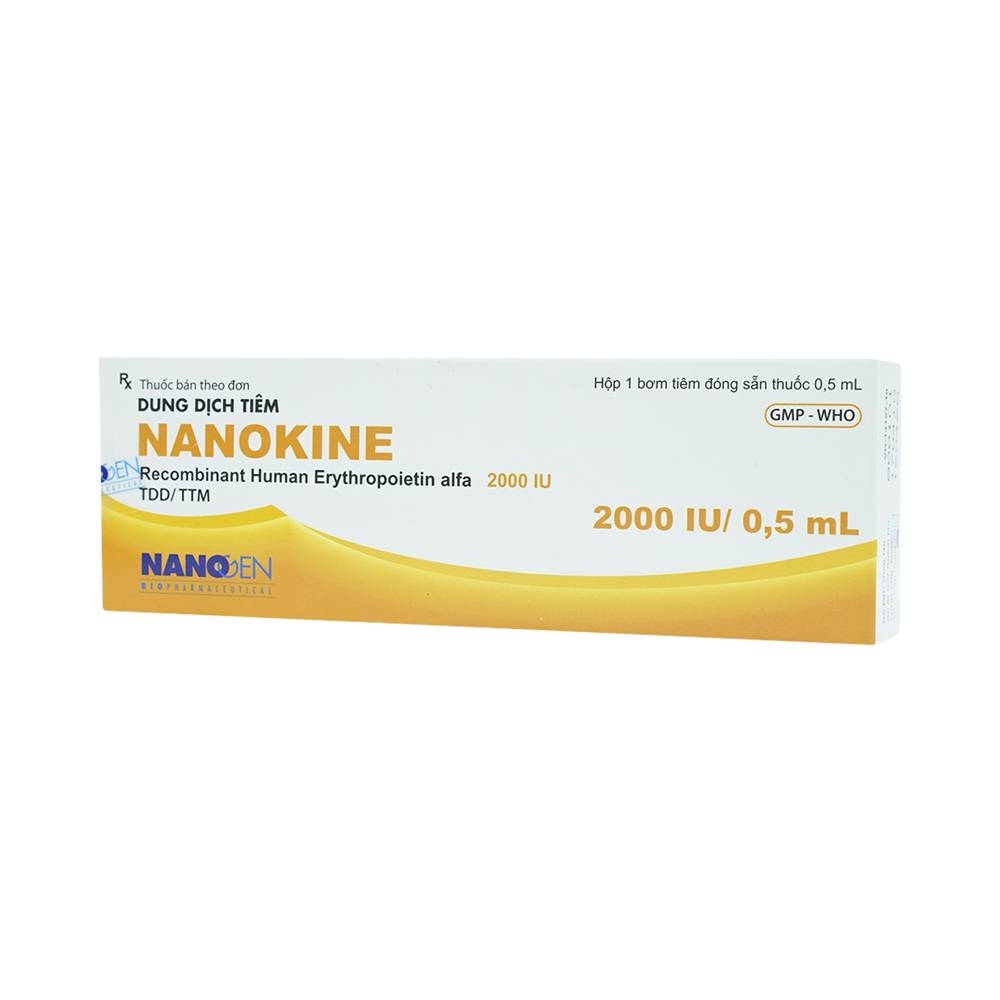Hình ảnh Thuốc tiêm Nanokine 2000IU/0.5ml Nonagen điều trị thiếu máu