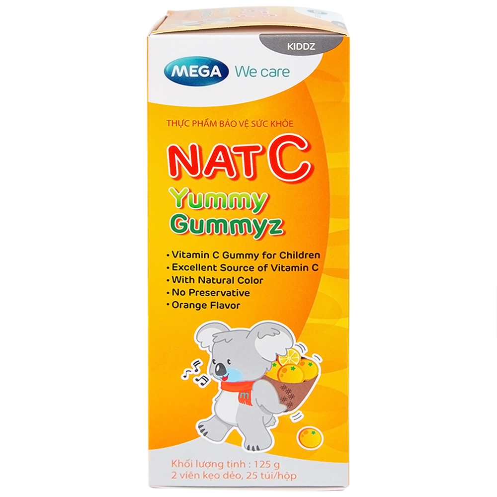 Hình ảnh Viên nhai Nat C Yummy Gummyz bổ sung Vitamin C hằng ngày, giúp tăng cường sức đề kháng (25 túi)