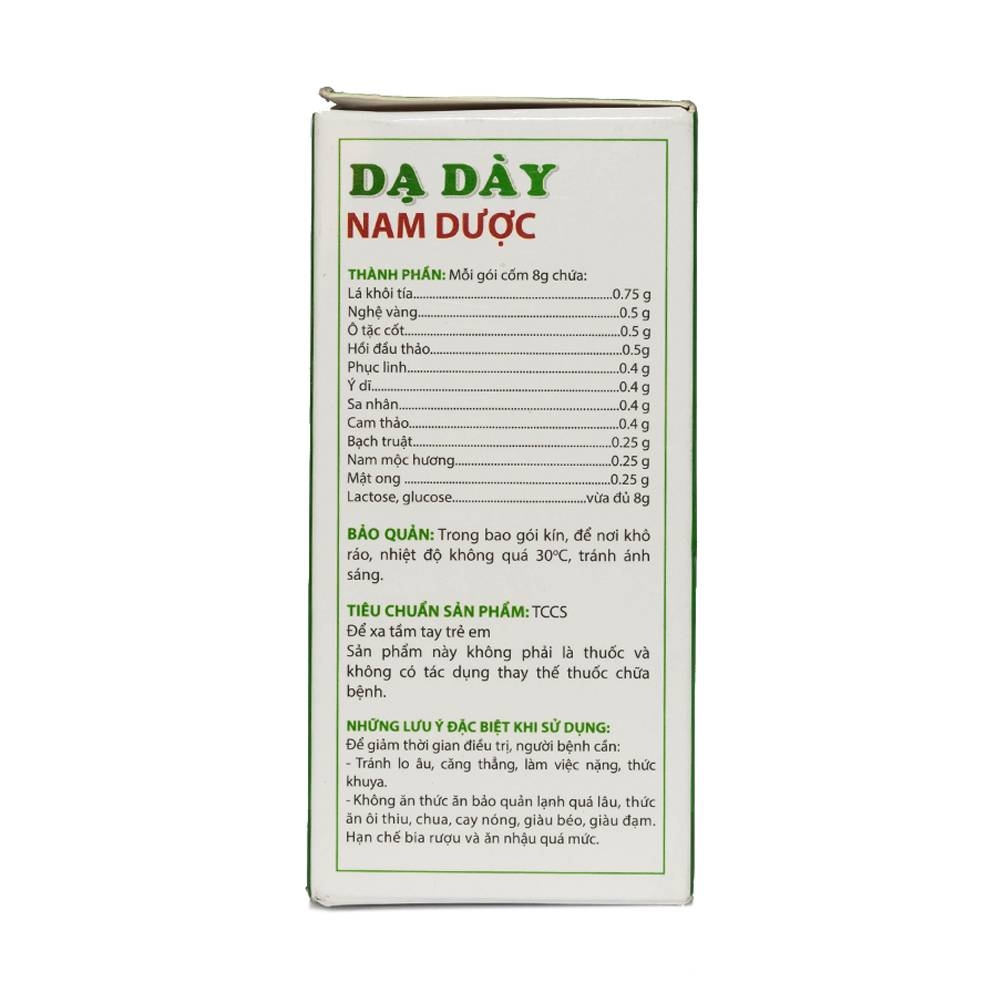 Hình ảnh Bột uống Dạ Dày Nam Dược hỗ trợ điều trị viêm loét dạ dày, tá tràng (12 gói)