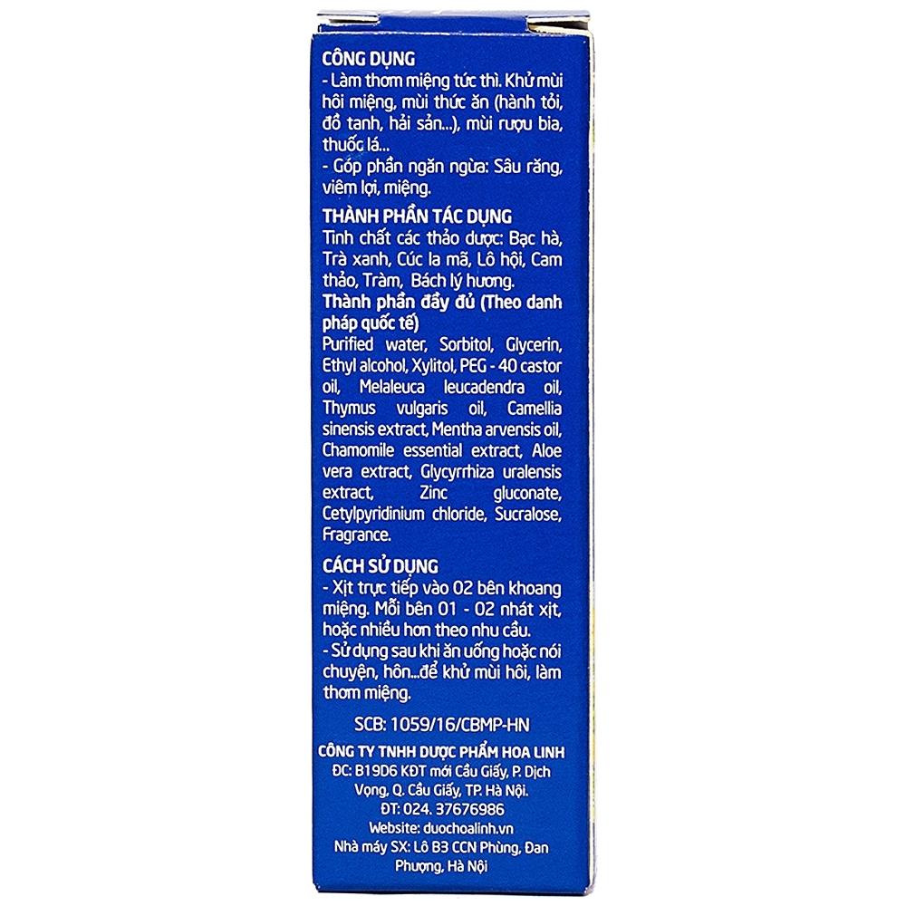 Hình ảnh Xịt thơm miệng thảo dược GreeLux Extra Cool Hoa Linh khử mùi hôi miệng (12ml)