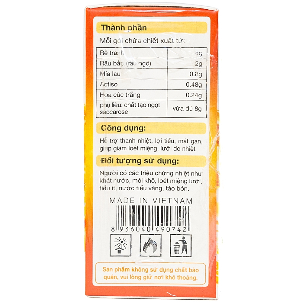 Hình ảnh Bột thảo mộc Thanh Nhiệt ADC lợi tiểu, mát gan, giảm loét miệng (10 gói x 8g)