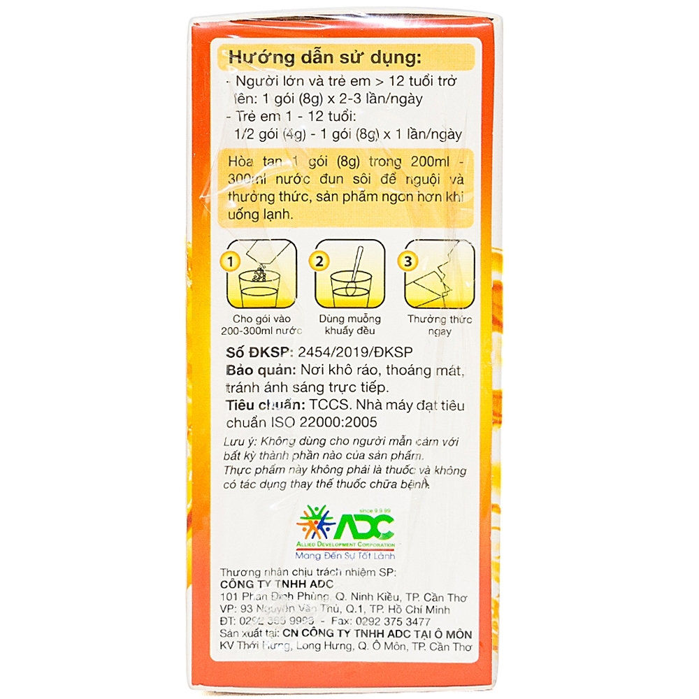 Hình ảnh Bột thảo mộc Thanh Nhiệt ADC lợi tiểu, mát gan, giảm loét miệng (10 gói x 8g)