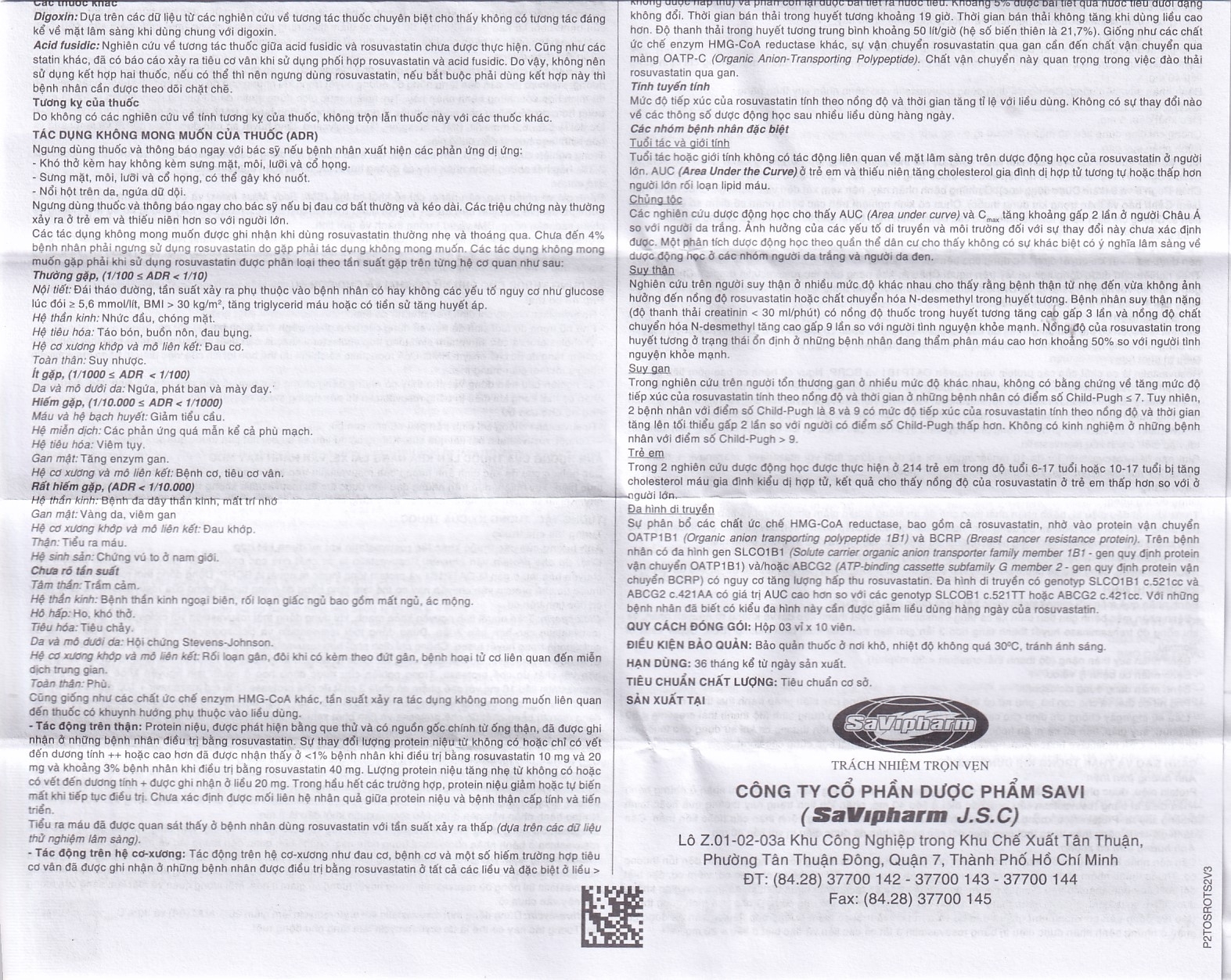 Hình ảnh Thuốc Savi Rosuvastatin 5 điều trị tăng cholesterol máu (3 vỉ x 10 viên)