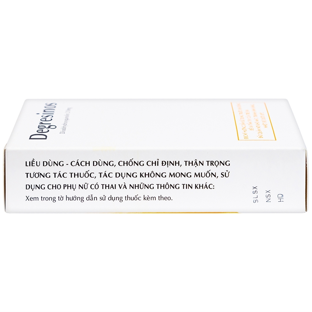 Hình ảnh Thuốc Degresinos Thành Nam điều trị nhiễm amip đường ruột (4 vỉ x 25 viên)