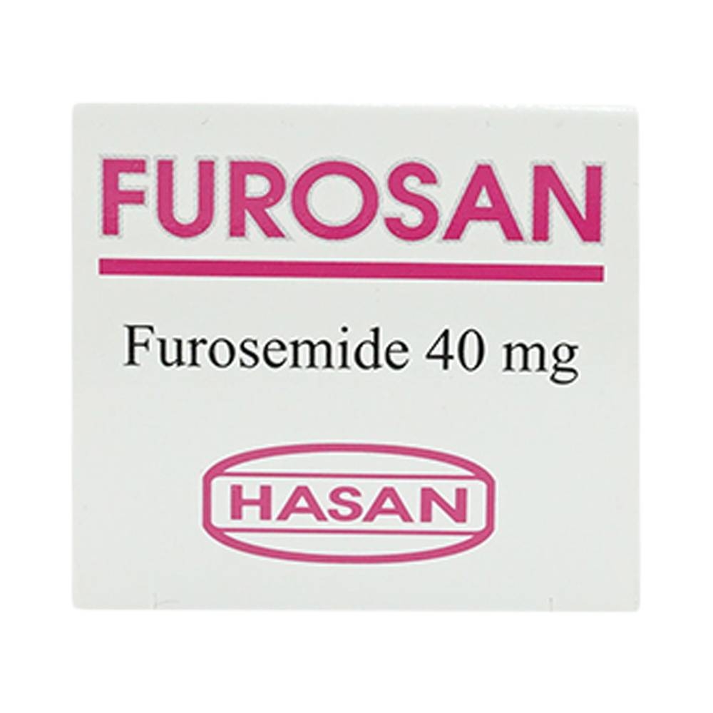 Hình ảnh Thuốc Furosan 40mg Hasan điều trị phù, tăng huyết áp nhẹ hay trung bình (10 vỉ x 10 viên)