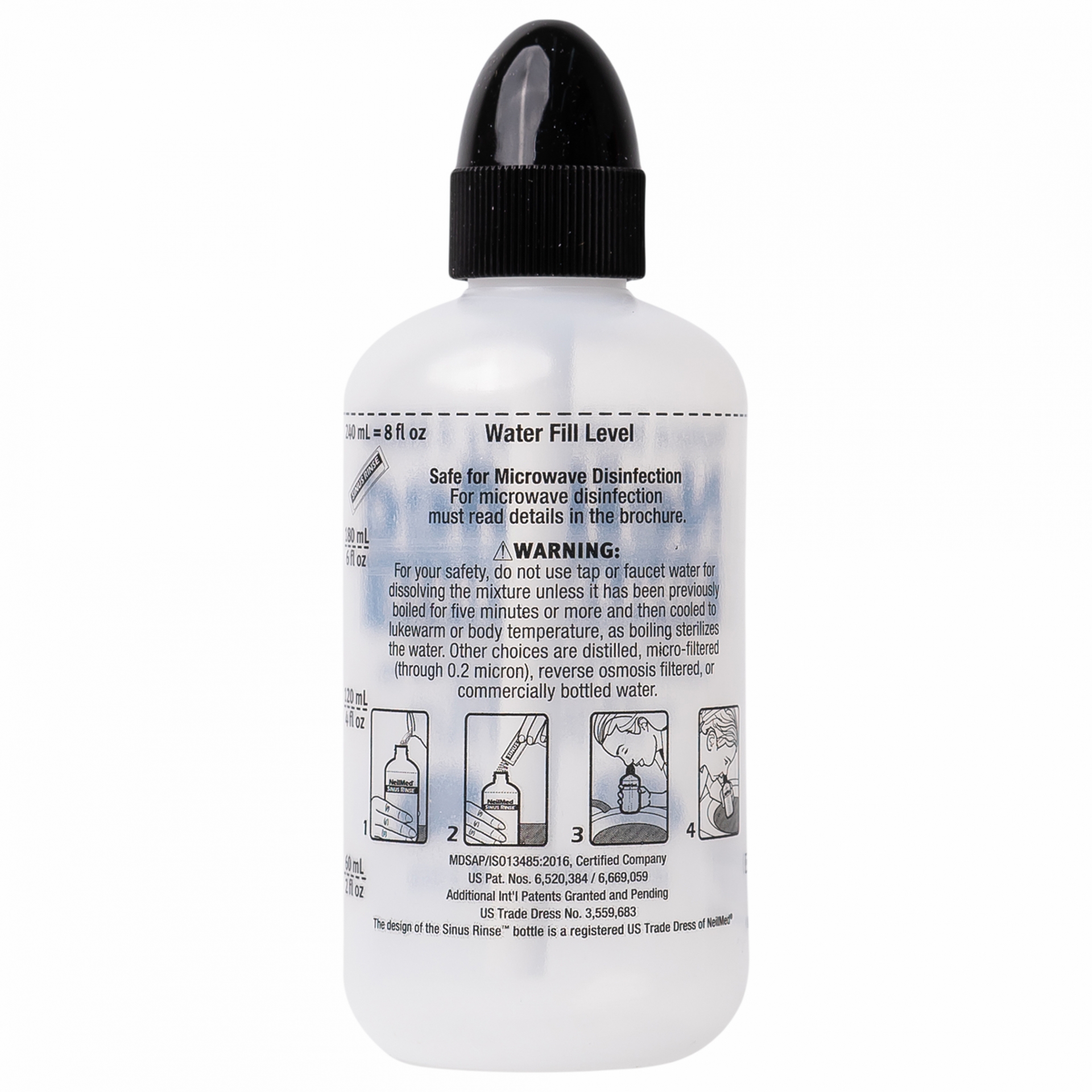 Hình ảnh Bộ dụng cụ 1 bình + 60 gói bột rửa mũi NeilMed Sinus Rinse làm sạch và ngăn ngừa chứng viêm mũi dị ứng