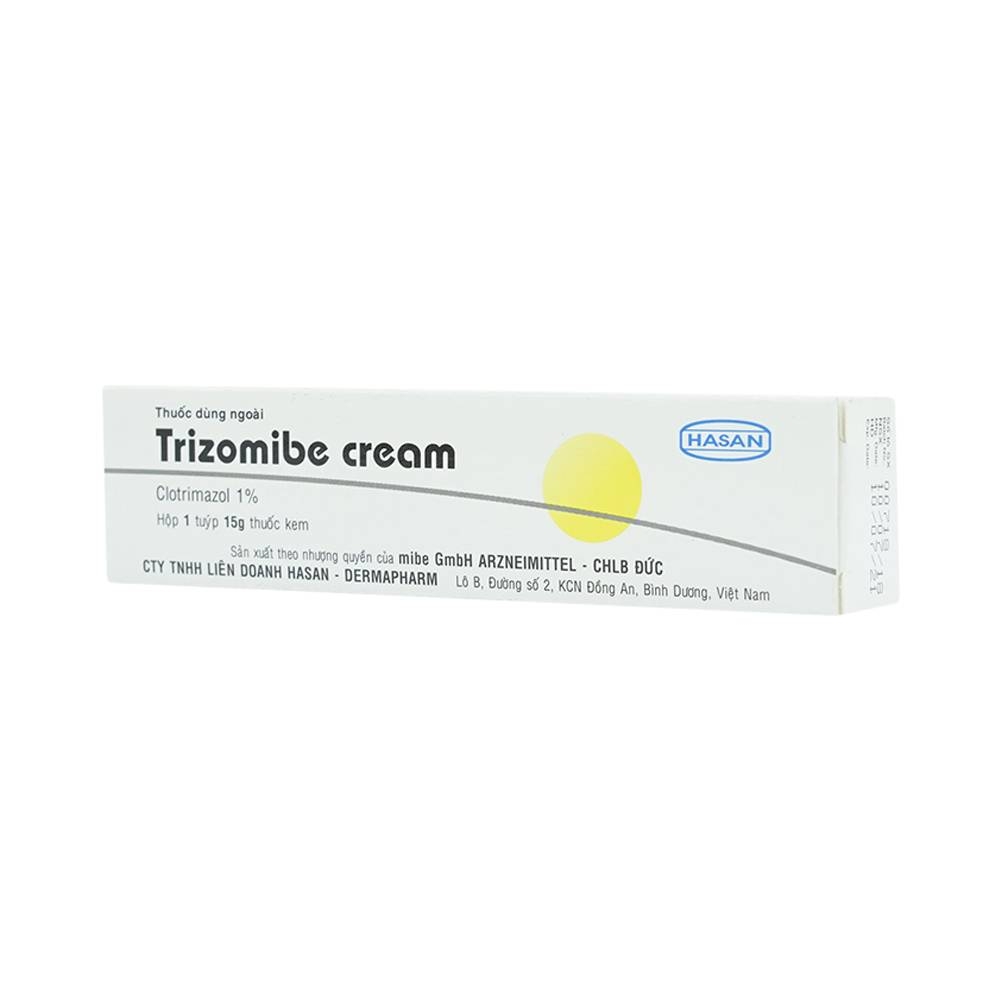 Hình ảnh Thuốc dùng ngoài Trizomibe Cream Hasan điều trị nấm Candida, hắc lào (15g)