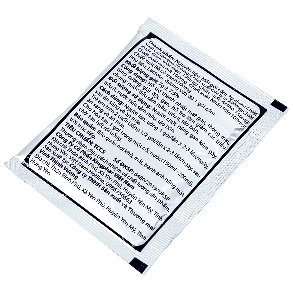 Hình ảnh Cốm thảo mộc Thanh Nhiệt Plus Kingphar thanh nhiệt, mát gan (6 gói x 7g)