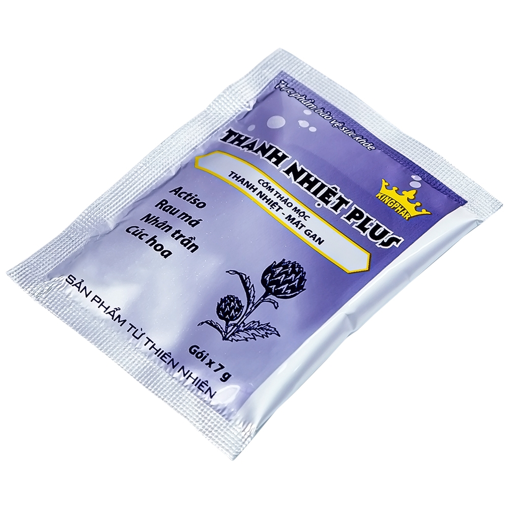 Hình ảnh Cốm thảo mộc Thanh Nhiệt Plus Kingphar thanh nhiệt, mát gan (6 gói x 7g)