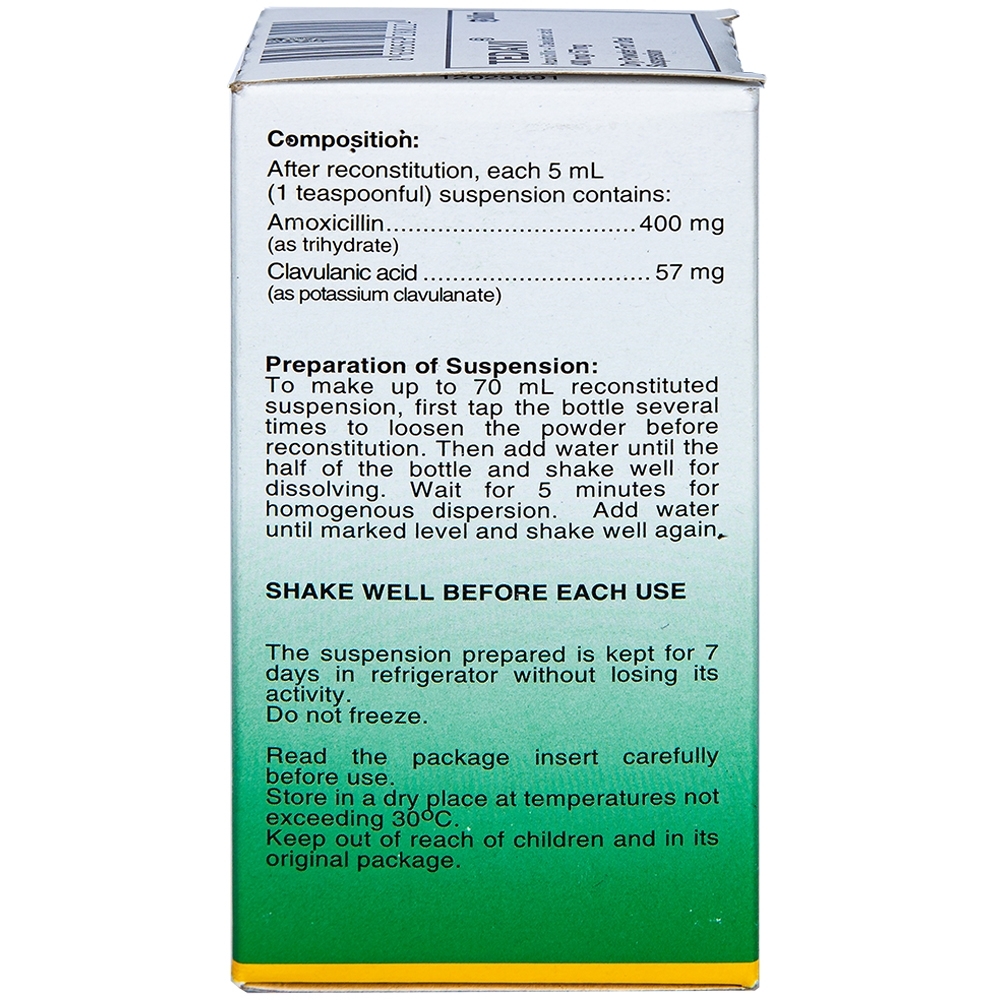 Hình ảnh Bột pha uống Tedavi 400mg/57mg điều trị nhiễm khuẩn, viêm xoang, viêm tai giữa (70ml)