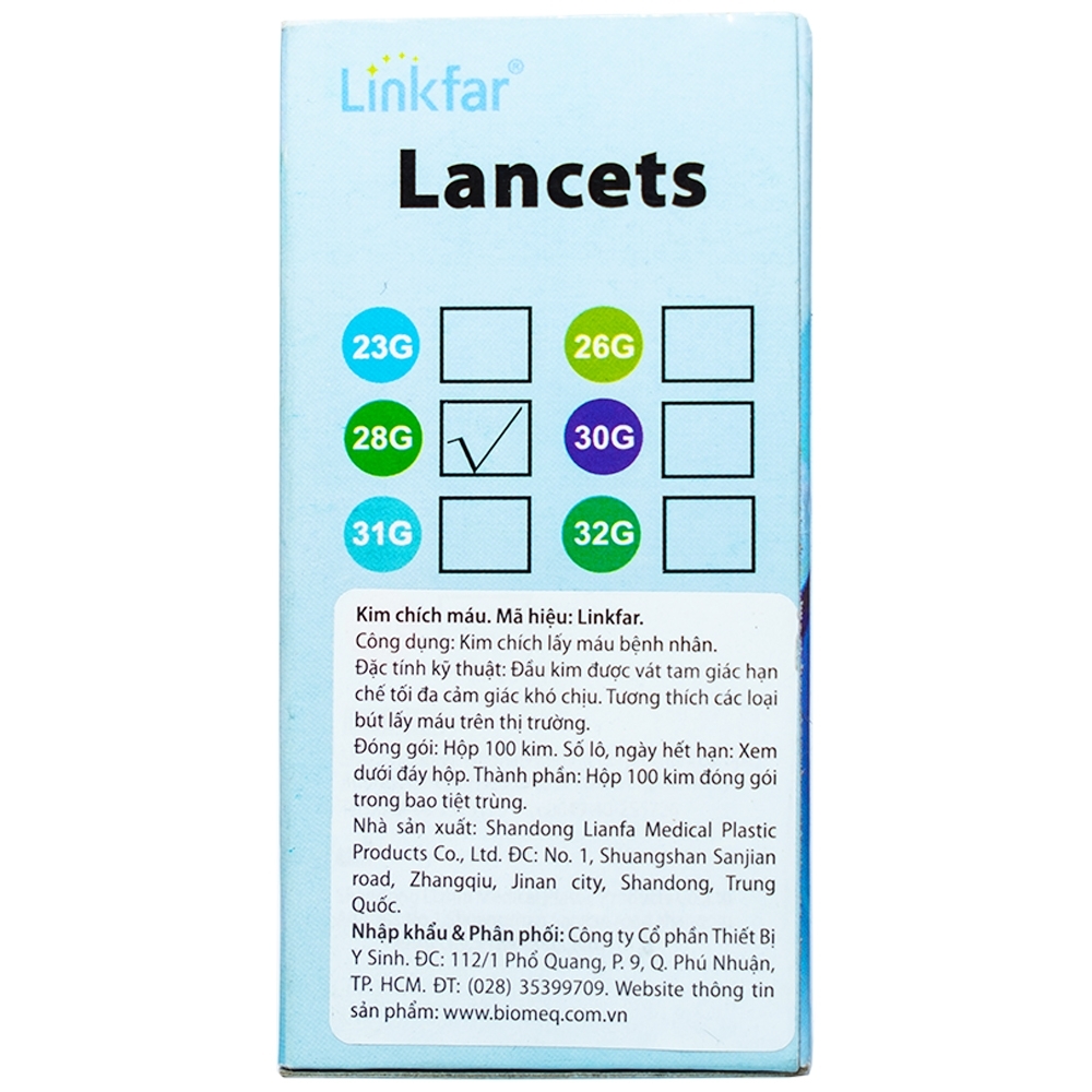 Hình ảnh Kim lấy máu Linkfar Lancets 28g hỗ trợ lấy máu (100 cái)