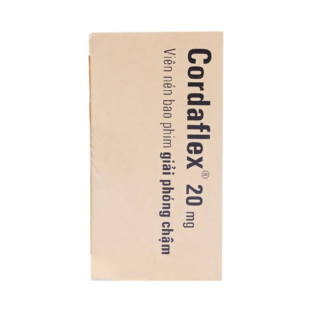 Hình ảnh Thuốc Cordaflex 20mg Egis Pharma phòng ngừa chứng đau thắt ngực, tăng huyết áp (6 vỉ x 10 viên)