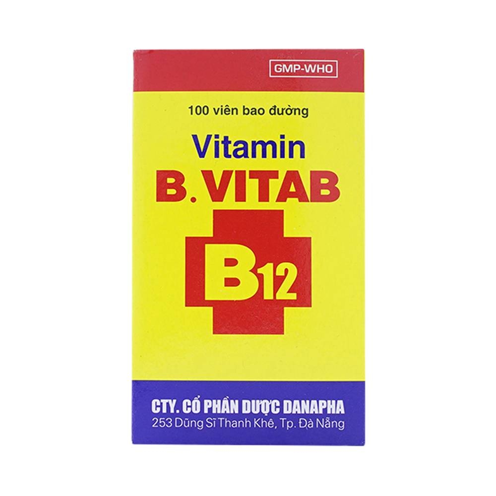 Hình ảnh Thuốc Vitamin B.Vitab B12 Danapha phòng và điều trị tình trạng thiếu Calci và Vitamin B (100 viên)