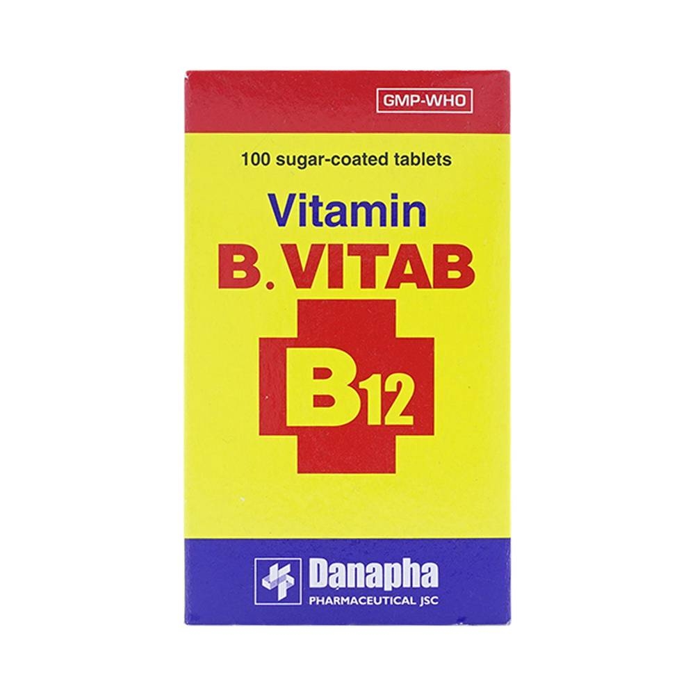 Hình ảnh Thuốc Vitamin B.Vitab B12 Danapha phòng và điều trị tình trạng thiếu Calci và Vitamin B (100 viên)