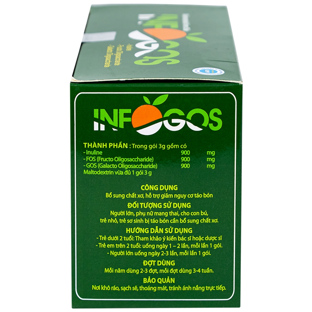 Hình ảnh Bột hòa tan Infogoss 3g IAP chứa chất xơ hỗ trợ chống táo bón (30 gói)