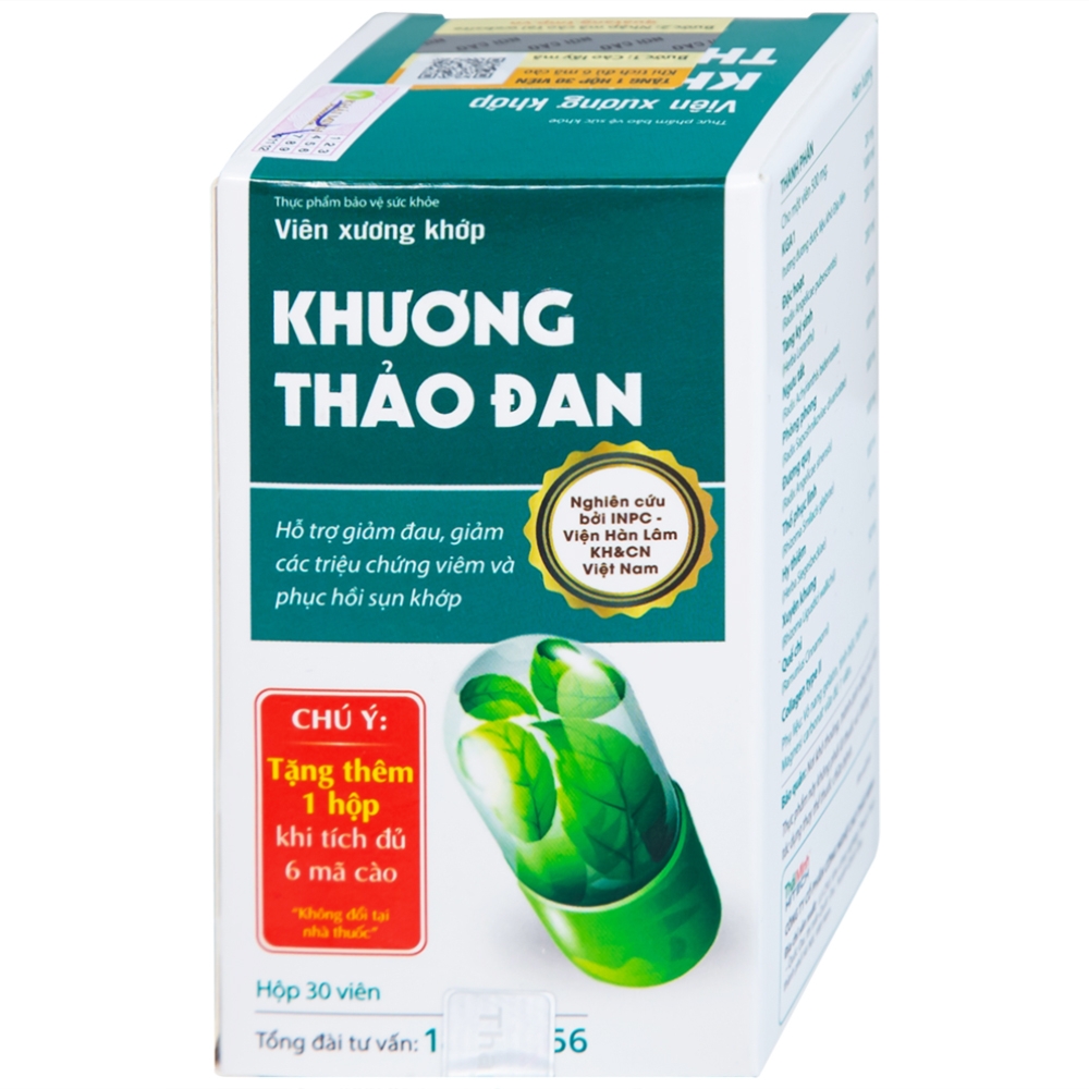 Hình ảnh Viên xương khớp Khương Thảo Đan hỗ trợ làm trơn khớp và phục hồi sụn khớp (30 viên)