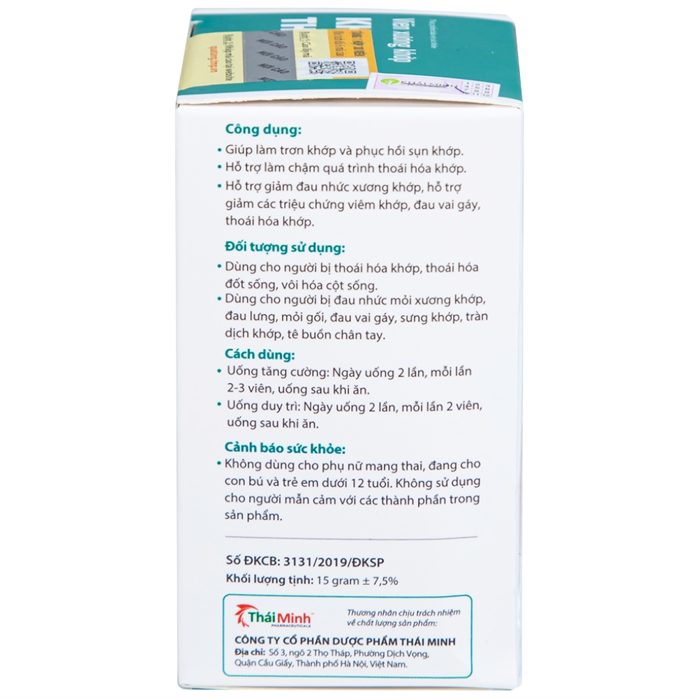 Hình ảnh Viên xương khớp Khương Thảo Đan hỗ trợ làm trơn khớp và phục hồi sụn khớp (30 viên)