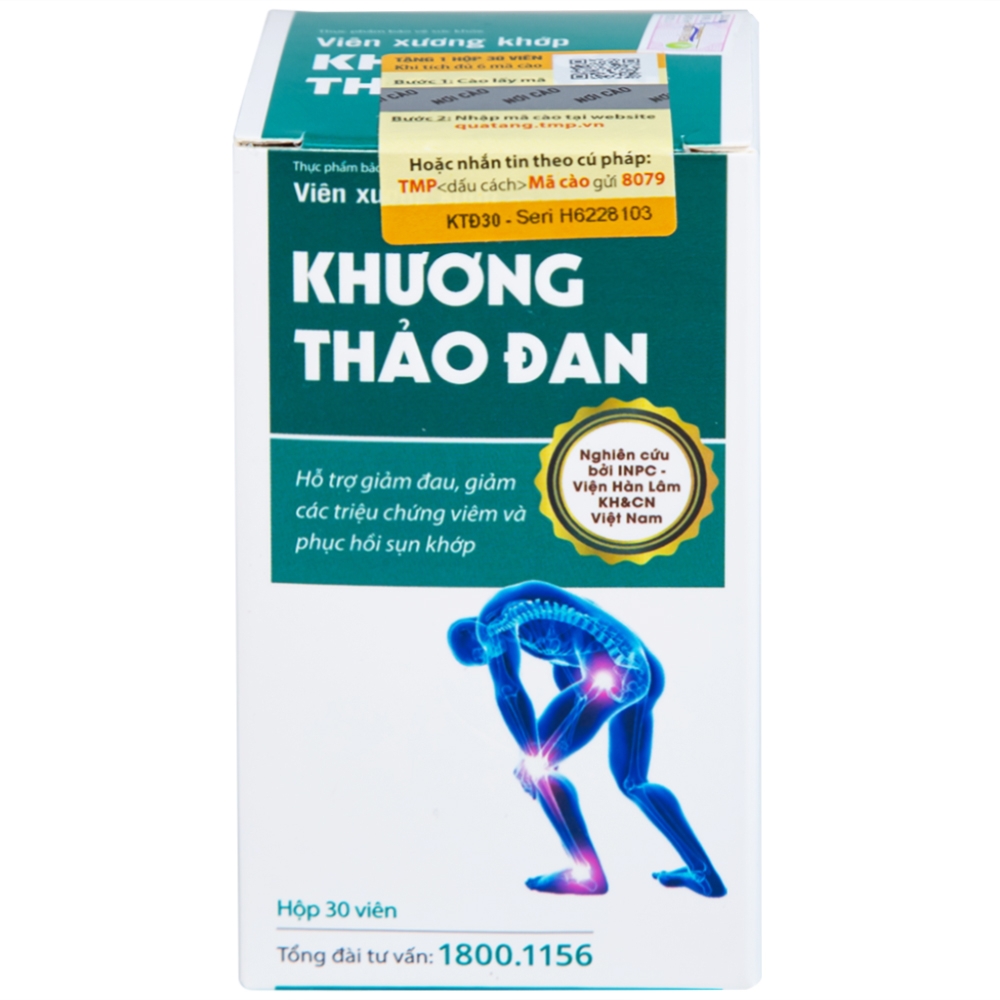 Hình ảnh Viên xương khớp Khương Thảo Đan hỗ trợ làm trơn khớp và phục hồi sụn khớp (30 viên)