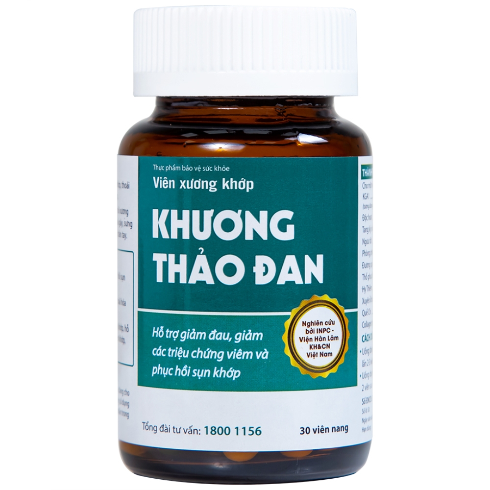 Hình ảnh Viên xương khớp Khương Thảo Đan hỗ trợ làm trơn khớp và phục hồi sụn khớp (30 viên)