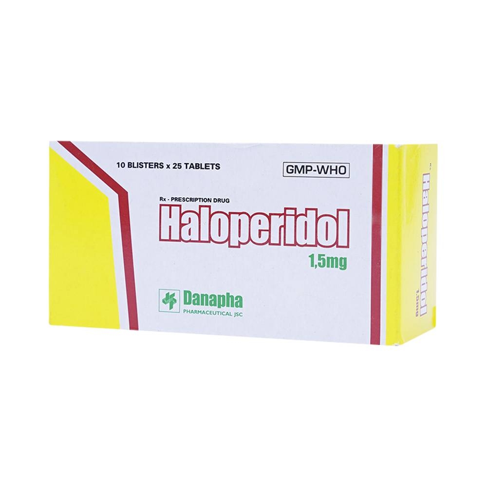 Hình ảnh Thuốc Haloperidol 1.5mg Danapha điều trị các trạng thái kích động tâm thần, vận động (10 vỉ x 25 viên)
