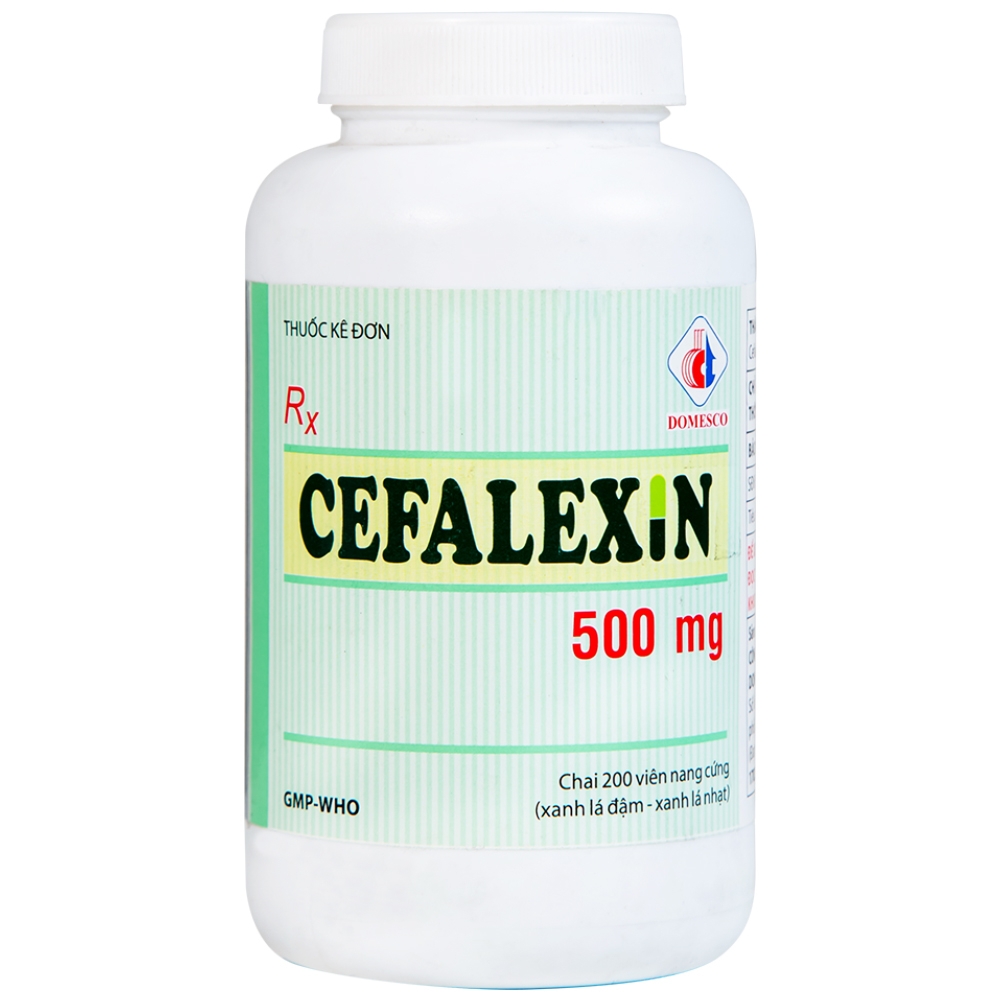 Hình ảnh Thuốc Cefalexin 500mg Domexco điều trị nhiễm khuẩn (200 viên)