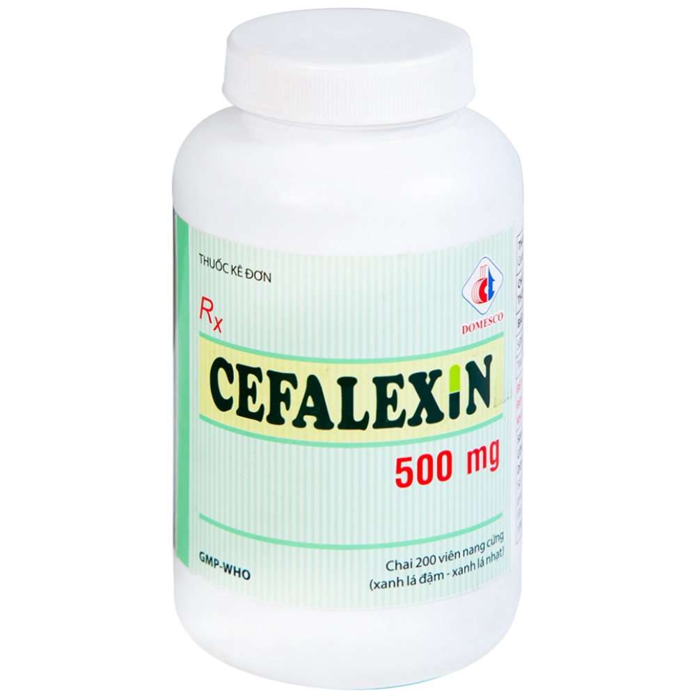 Hình ảnh Thuốc Cefalexin 500mg Domexco điều trị nhiễm khuẩn (200 viên)