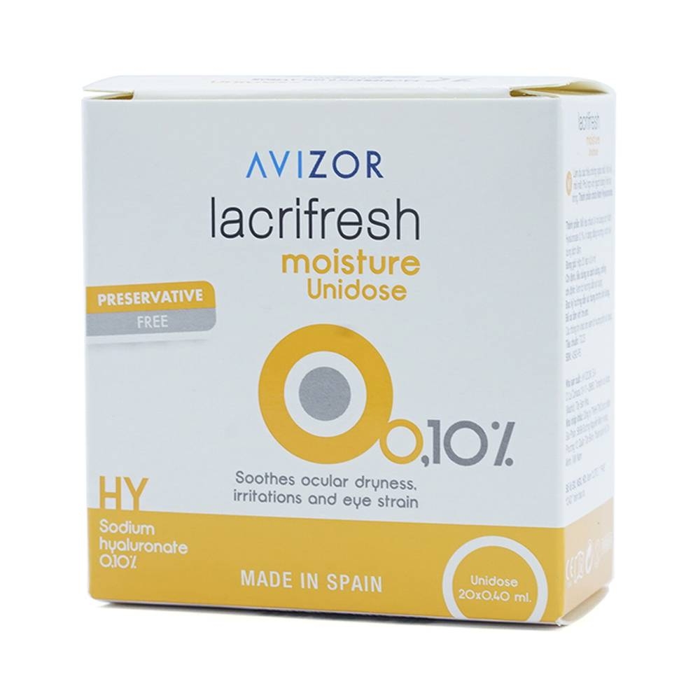 Hình ảnh Dung dịch nhỏ mắt Avizor Lacrifresh 0.10% làm dịu tình trạng khô mắt, kích ứng và mỏi mắt (20 ống x 0,40ml)