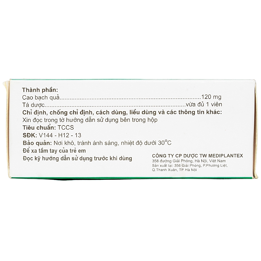 Hình ảnh Thuốc Gintana 120 Mediplantex điều trị tai biến mạch máu não, thiểu năng tuần hoàn não (6 vỉ x 10 viên)