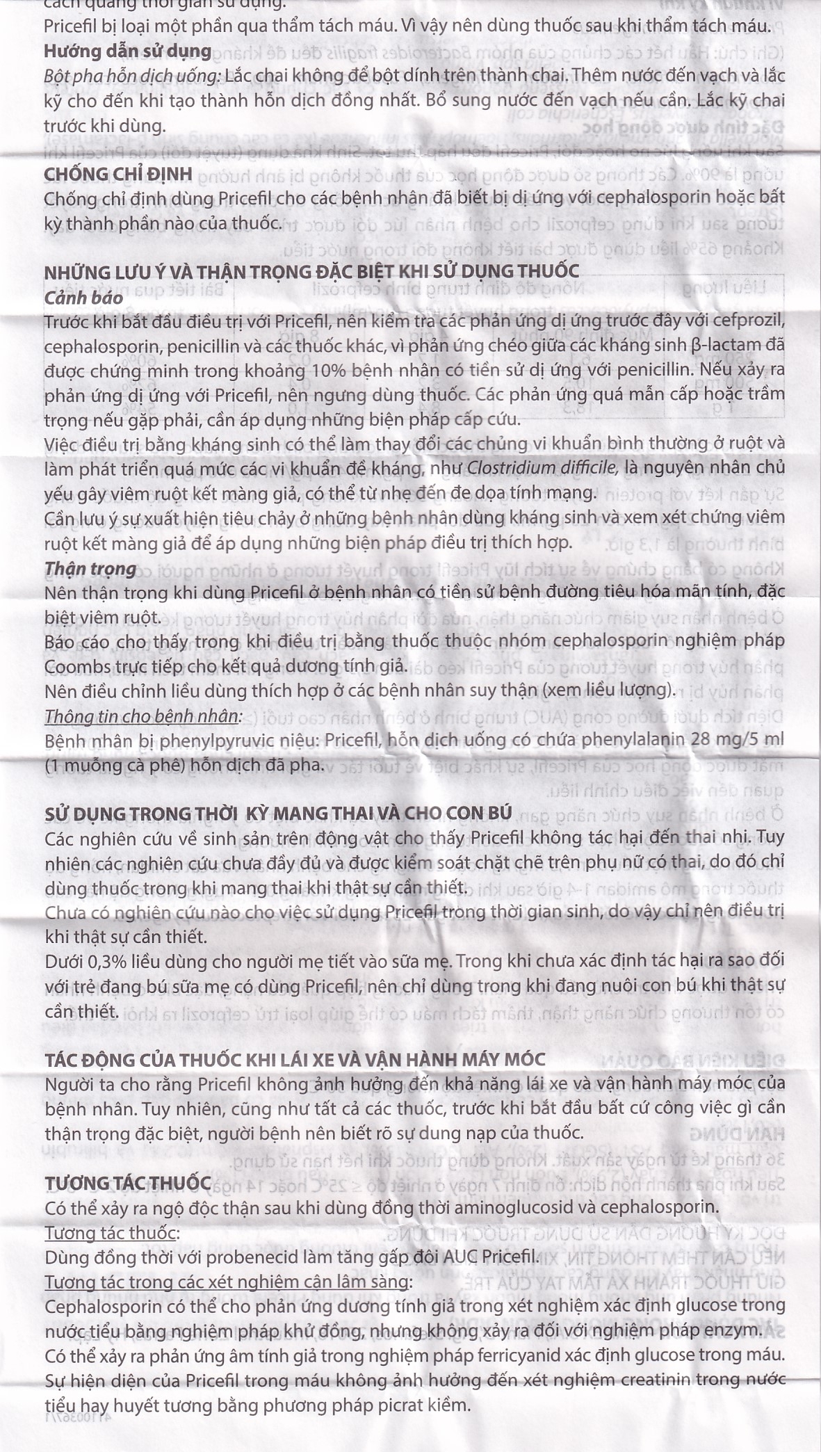 Hình ảnh Bột pha hỗn dịch uống Pricefil 250mg/5ml Vianex điều trị nhiễm khuẩn đường hô hấp (30ml)