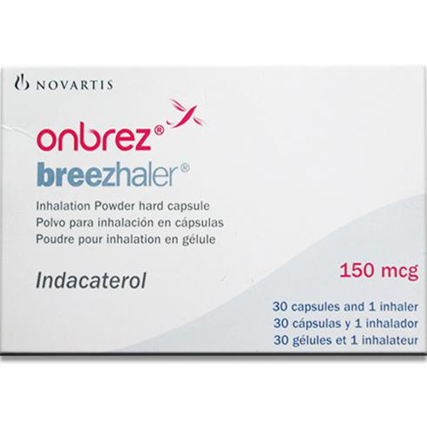 Hình ảnh Bột hít Onbrez Breezhaler 150mcg Novartis điều trị bệnh phổi tắc nghẽn (3 vỉ x 10 viên)