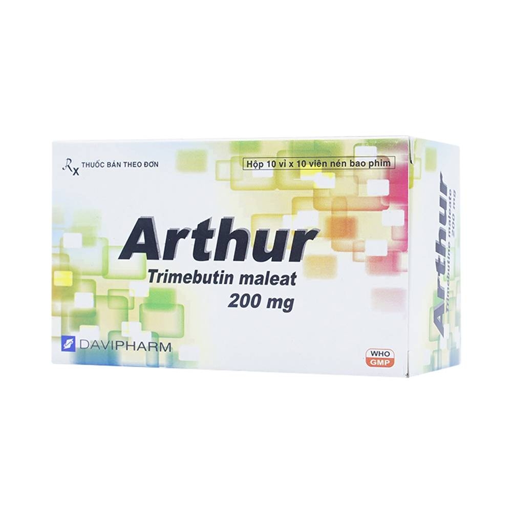 Hình ảnh Thuốc Arthur 200mg Davi Pharm điều trị triệu chứng đau do rối loạn tiêu hoá, đường mật (10 vỉ x 10 viên)
