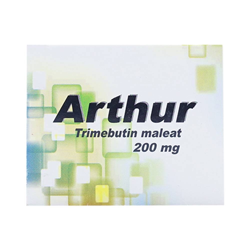 Hình ảnh Thuốc Arthur 200mg Davi Pharm điều trị triệu chứng đau do rối loạn tiêu hoá, đường mật (10 vỉ x 10 viên)
