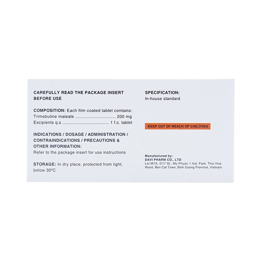 Hình ảnh Thuốc Arthur 200mg Davi Pharm điều trị triệu chứng đau do rối loạn tiêu hoá, đường mật (10 vỉ x 10 viên)