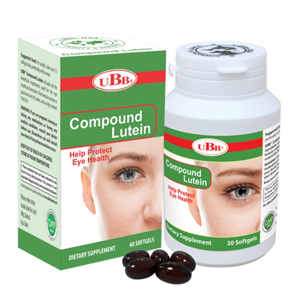 Hình ảnh Viên uống Compound Lutein UBB bảo vệ mắt, chống lão hóa, chống ánh sáng xanh (60 viên)